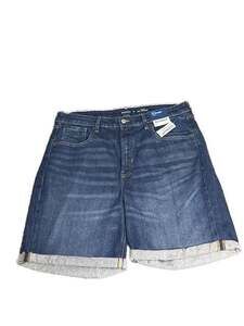 Old Navy Mid-Rise Straight Dark Wash Jean Shorts, Women's Size 16